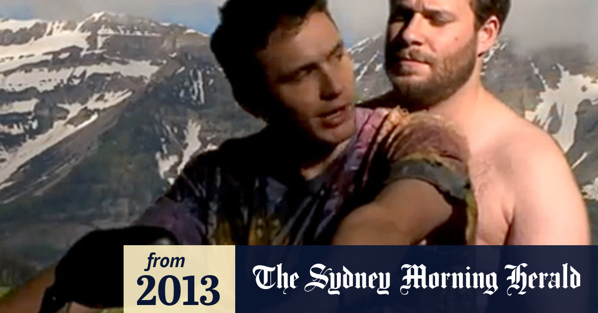 James Franco and Seth Rogen lock lips in parody video of Kanye West and